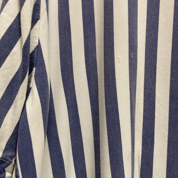 Onia Striped cabana shirt Size M blue and white short sleeve soft cotton/rayon - Picture 8 of 9